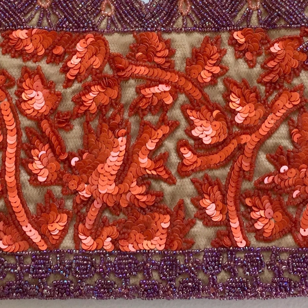 Jamin Puech Beaded & Sequin Bag- Purple & Orange - Picture 4 of 12